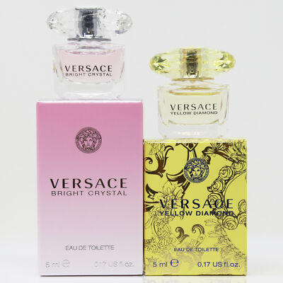 2pc Mini Gift Versace Bright Crystal EDT 5ml and Yellow Diamond EDT 5ml, NEW!!
