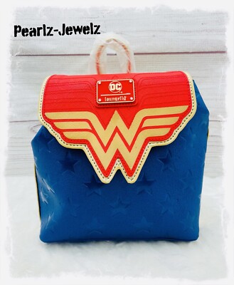 Loungefly DC Comics Wonder Woman Logo Top Flap Lasso of Truth Mini Backpack NWT Loungefly DC Comics Wonder Woman Cosplay Mini Backpack | Get  main image 4