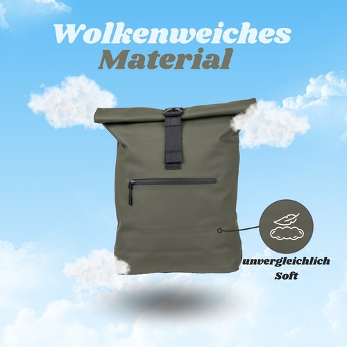 Rolltop Rucksack / Damen Herren / Wasserfester Rucksack / Laptopfach / Backpack - Bild 51 von 62