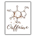 CAFFEINE MOLECULE Coffee METAL PLAQUE WALL SIGN Funny Humorous quote art