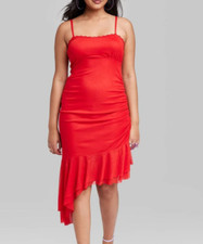 Wild Fable Women's Sleeveless Mesh Dress Red Size Medium