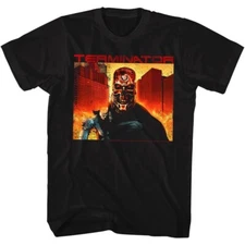 The Terminator Movie Mens T-Shirt Laser End Game Original Black Cotton SM - 5XL
