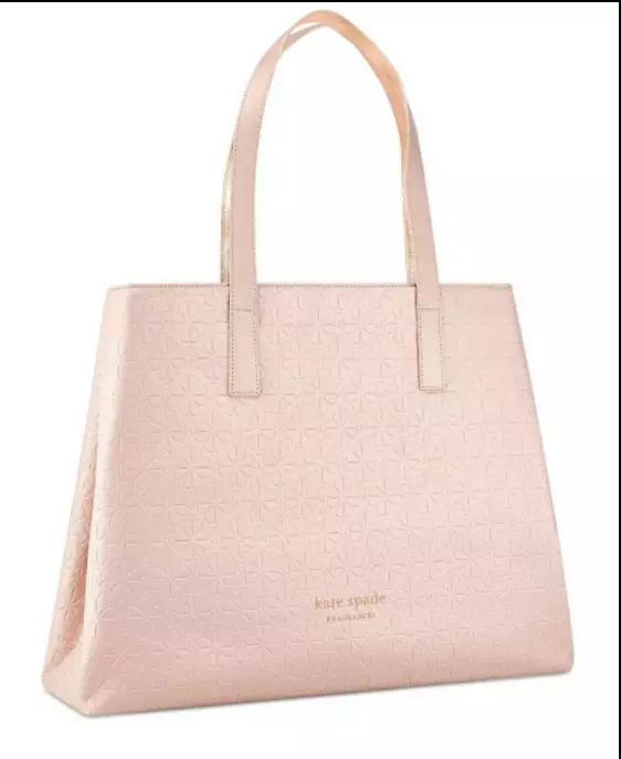 New KATE SPADE Bag Tote Pink Purse Fragrance Perfume Promo Spade Design  Large