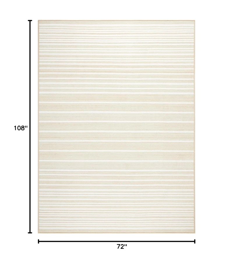 TOWN & COUNTRY BASICS Layne Modern Stripe Everwash® Washable Area Rug with  - Image 3 of 4