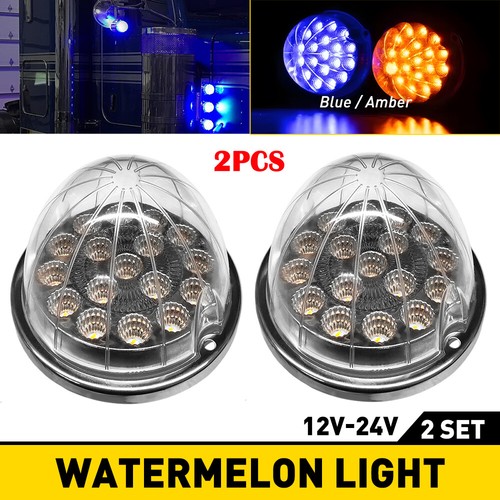 Universal Clear lens Amber Blue Watermelon LED Marker FrontTurn Signal Light EKK - Picture 22 of 40