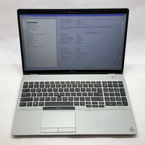 Dell Latitude 5511 Laptop Intel i5 10300H 2.50GHZ 15.6" HD 15.6" HD 8GB NO HDD