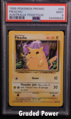 ポケモンカード Poketour 1999 ピカチュウ Pikachu Promo Pikachu 1999 Australia Poketour Promo PSA 9 (8629) 58/102