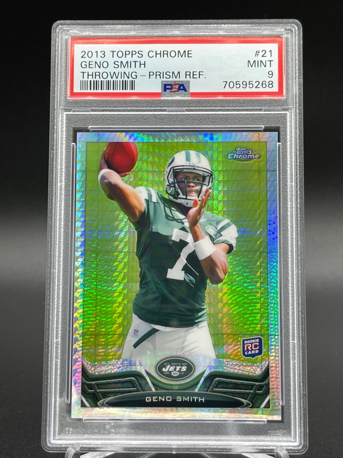 Geno Smith 2013 Topps Chrome #21 Throwing RC Prism Refractor /260 PSA 9 Seahawks