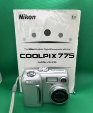 Nikon COOLPIX 775 Digital Camera Silver Untested W/ Battery and Manual