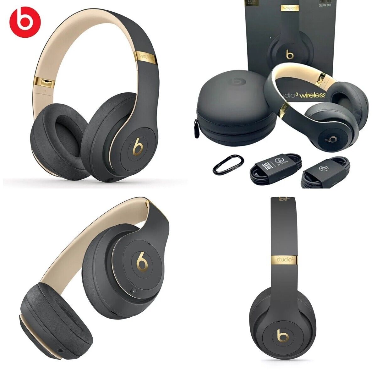 Beats Studio 3 Wireless Noise Cancelling Headphones Shadow Gray | eBay Beats Studio 3 Wireless Noise Cancelling Headphones Shadow Gray | eBay