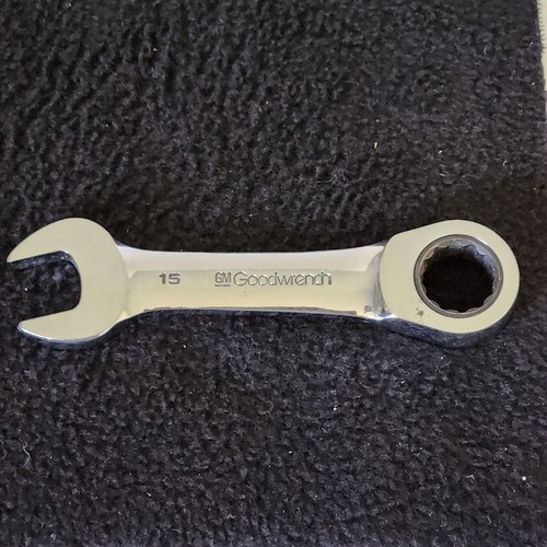 GM Goodwrench 15MM Combination Wrench #15166 Stubby 12 Point Ratcheting 4.5 In - Picture 2 of 14