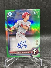 2022 Simon Muzziotti Bowman Chrome Prospect 1st Auto Green Refactor /99 CPA-SMZ