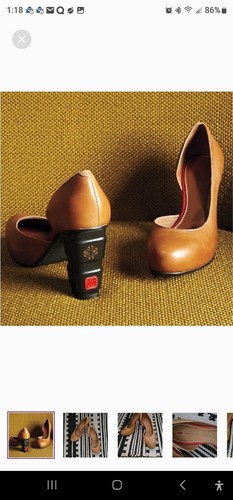 Schuler And Sons Philadelphia Bookbinder Anthropologie Caramel Leather  Heels 9b