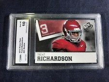 F4-26 FOOTBALL CARD - TRENT RICHARDSON BROWNS ROOKIE - 2012 PRESS PASS -GRADE 10