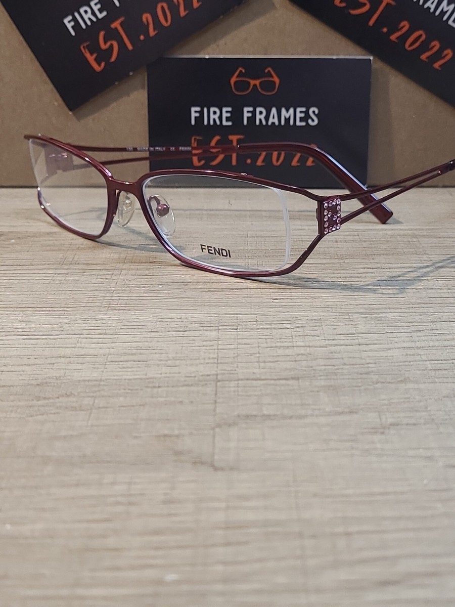Fndiページ Fendi F822R 603 Red W. Diamonds EYEGLASSES GLASSES FRAMES 52-15