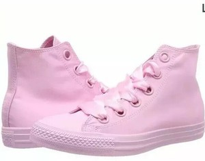 pink satin converse