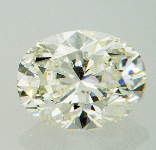 Oval Diamond Wedding Ring H SI2 Treated 14K White Gold 0.95 Carat IGI Certified - Picture 4 of 4