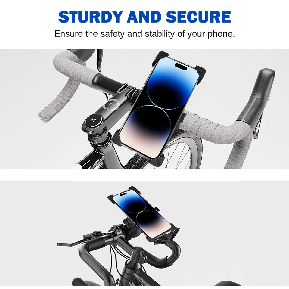 Motorcycle Bike Handlebar Mount Holder Bicycle For iPhone Samsung Cell Phone GPS - Image 2 of 4