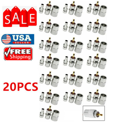 20-40PCS PL259 Male Solder Connector Plug W/Reducer for RG8X Coaxial Coax Cable