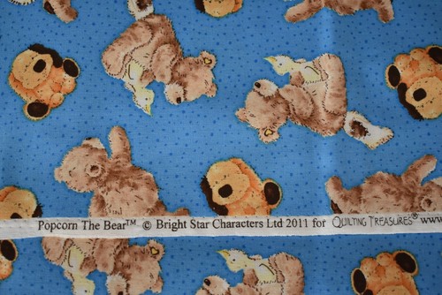 30" Long, "Popcorn the Bear" Quilt Cotton, Quilting Treasures/Bright Stars,N4141 - Picture 5 of 5