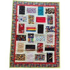 Kids Baby School Days Handmade Quilt Patchwork Teacher Apple Crayon Ruler Bus