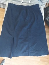 VTG Pendleton Navy Blue/No Pockets Midi Skirt Sz20W 100 Virgin Wool USA