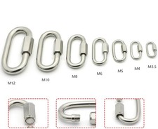 Quick Link Chain Repair Stainless Steel Screw Lock Fastener Carabine Rope Hook