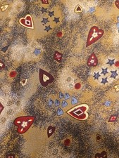 EnglIsh Collection By DAVID TEXTILES HEARTS!! Cotton  1 Yard + 12