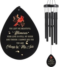 Memorial Sympathy Wind Chimes for Loss of Loved One 32'', Cardinal Wind Chime