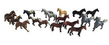 Safari Ltd Mini Horse Figures Lot of 18 Used Toys 2 Inch Detailed for Ages 5