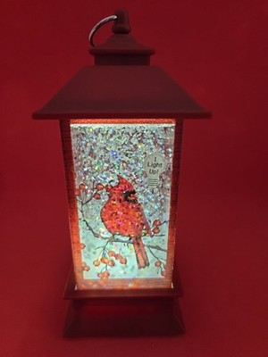 Ganz LED Light Up Mini Shimmer Red Cardinal Lantern Decor. | eBay