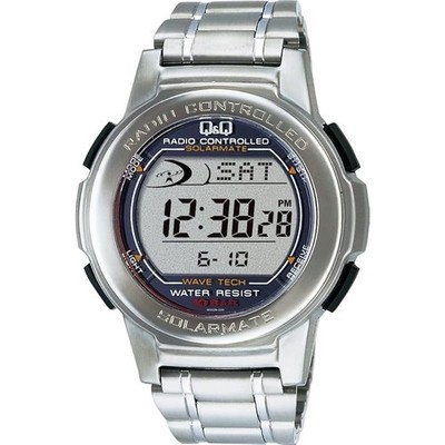 Citizen Q&Q Solar Radio Controlled Watch 10 ATM Water Resistant Silver