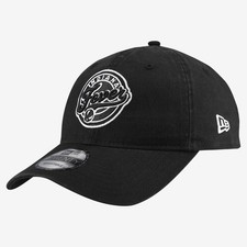 Men's New Era Black Indiana Fever Black & White 9TWENTY Adjustable Hat