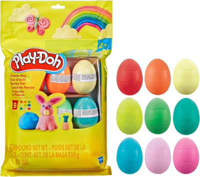 Easter Eggs Bag 9 Pack, 2 Ounces Each, Assorted Colors, Preschool Crafts for Kid