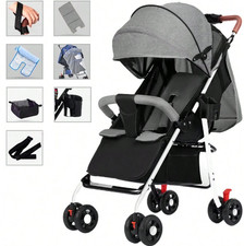 Lightweight Baby Stroller Pram Foldable Travel Buggy Four Seasons Pushchair