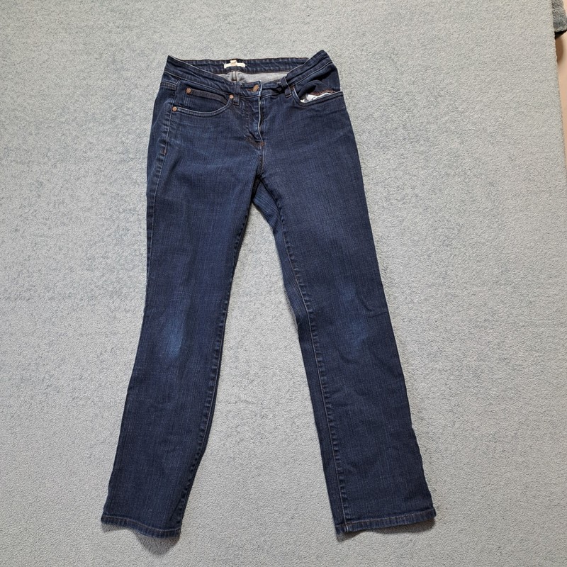 Eileen Fisher Jeans Womens Size 4 Blue Denim Stretch Casual Straight Leg Outdoor