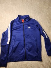 Nike Vintage Striped track jacket Men's L Navy Blue Zip Long Sleeve Red Tag