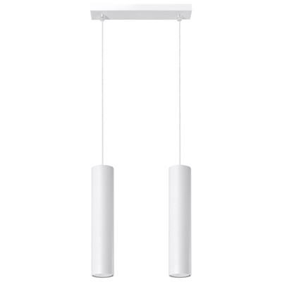 Lineare Pendelleuchte LAGOS 2 Rohr Stahl Weiß GU10 LED Sollux Lighting Esszimmer