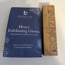 Beauty By Earth Bundle Self Tanner Mousse DARK And Heavy Exfoliating Gloves