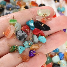 20Pcs Random Natural Gemstone Chips Pendant Bead C1153