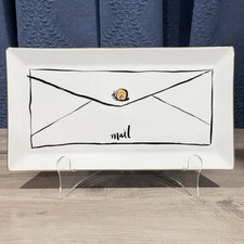 Kate Spade Lenox Porcelain Vanity Dish Tray Daisy Place Snail Mail Tray Gold