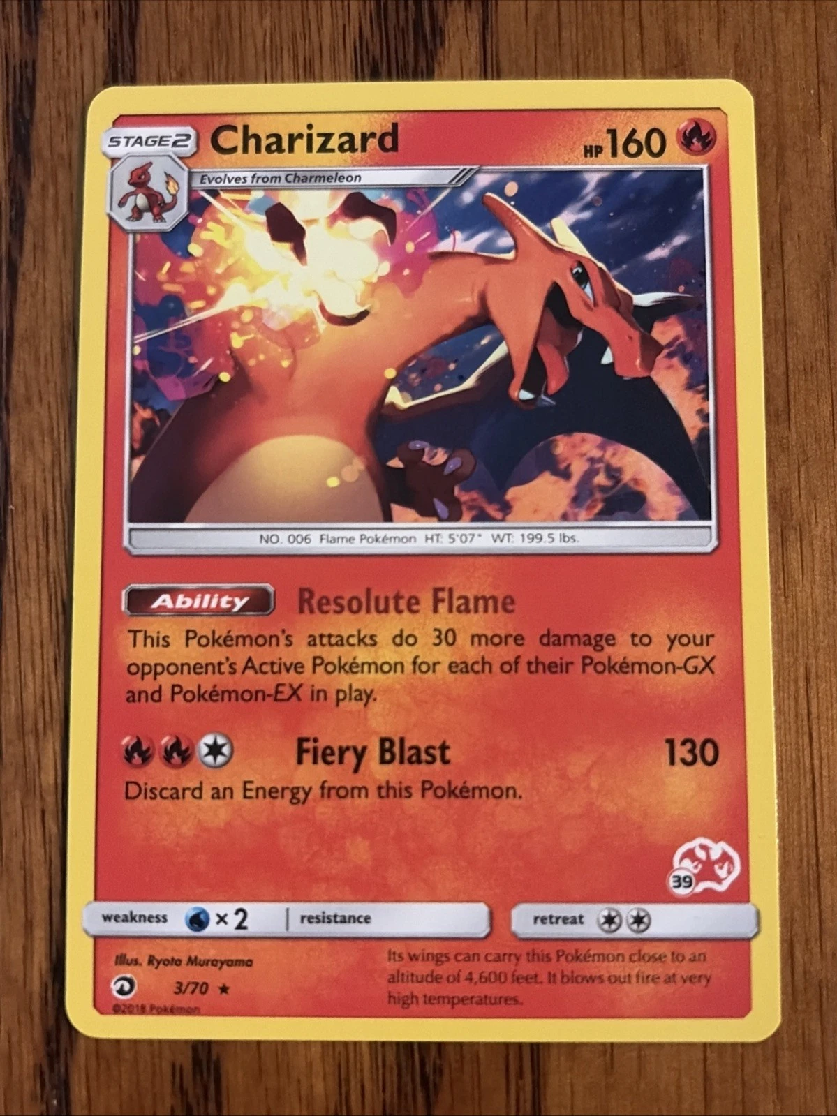 Charizard 3/70 Battle Academy 2020 Charizard Deck #39 NM - Dragon Majesty 2018