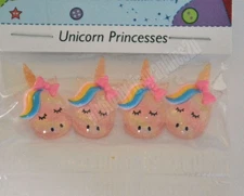 Unicorn Princesses / FLAT Back Craft Buttons /  Dress It Up Jesse James