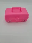 Caboodles Vintage 90s Barbie Girls Pink Makeup Doll Size Box 3”