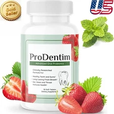 Chewable Tablets Oral Probiotics 30 Tabs Supports Teeth Gums Health Fresh Breath