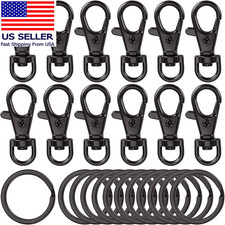 24Pcs Metal Swivel Clasps Lanyard Snap Hook Premium Lobster Claw Clasp Keychain