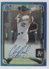2015 Bowman Chrome Prospects Blue Refractor 2/150 Chad Pinder #BCAP-CP Auto 4l3