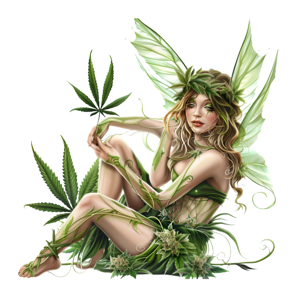 Fairy Themed Vinyl Sticker Weed Fairy Decal Stoner Gift 420 Marijuana Fairycore