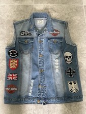 Custom Vintage Denim Style Patched Jacket