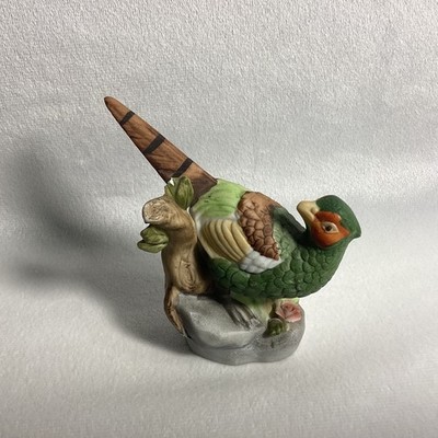 Vintage Hand Painted Ceramic Ring Neck Pheasant Figurine